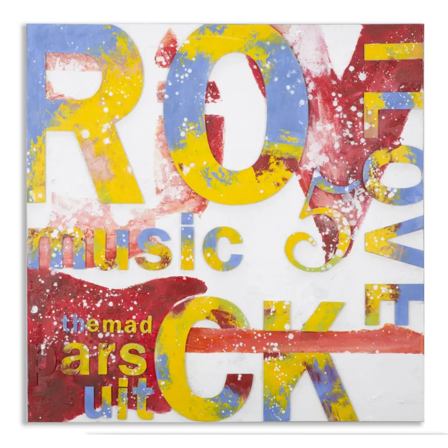 OBRAZ NA PŁÓTNIE MUSIC 100X3,5X100 cm